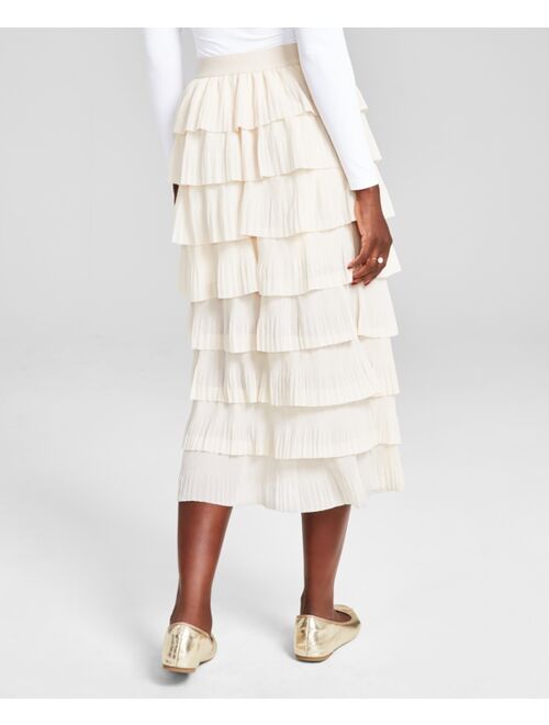 AND NOW THIS Women's Tiered Pull-On Midi Skirt, Created for Macy's