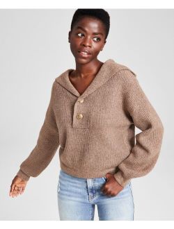 Women's Button-Front Hooded Sweater, Created for Macy's