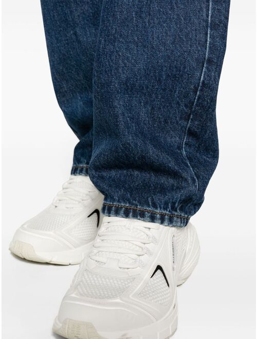 Diesel logo-patch cotton straight-leg jeans