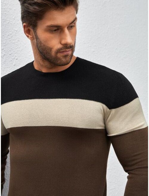 Manfinity Homme Men Color Block Sweater