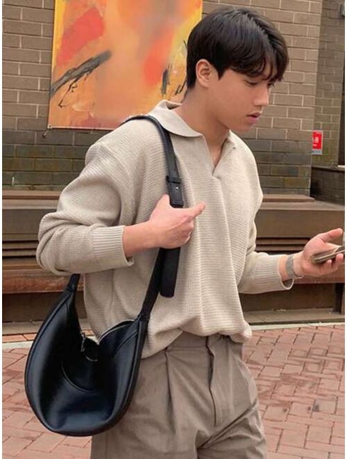 DAZY Men Solid Drop Shoulder Sweater