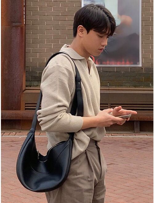 DAZY Men Solid Drop Shoulder Sweater