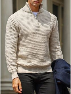 Manfinity Homme Men Quarter Zip Sweater