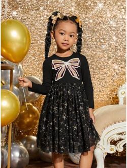 SHEIN Kids Cooltwn Young Girls Dresses for Christmas