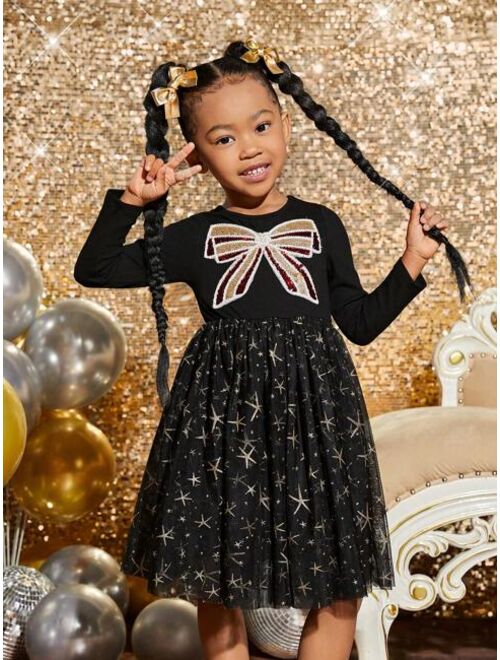 SHEIN Kids Cooltwn Young Girls Dresses for Christmas
