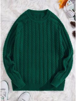 Manfinity Hypemode Men Solid Raglan Sleeve Sweater