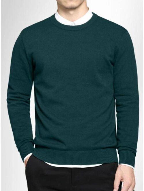 Manfinity Basics Men 1pc Round Neck Sweater