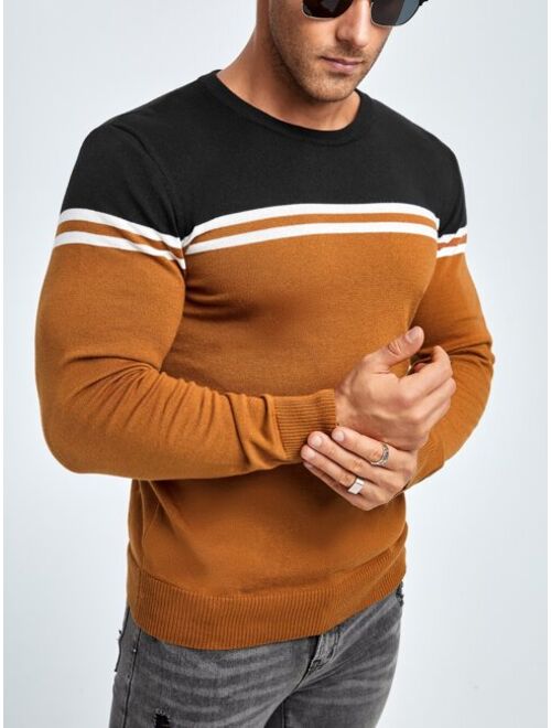 Manfinity Homme Men Striped Pattern Sweater