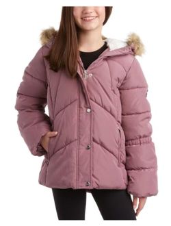 Girls' Winter Jacket - Quilted Bubble Puffer Parka - Heavyweight Coat for Girls (7-16)
