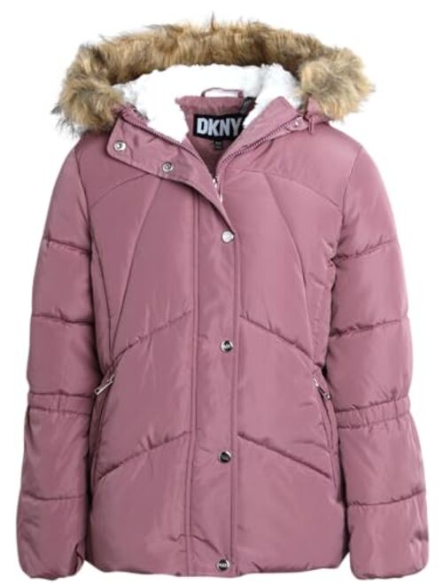 DKNY Girls' Winter Jacket - Quilted Bubble Puffer Parka - Heavyweight Coat for Girls (7-16)