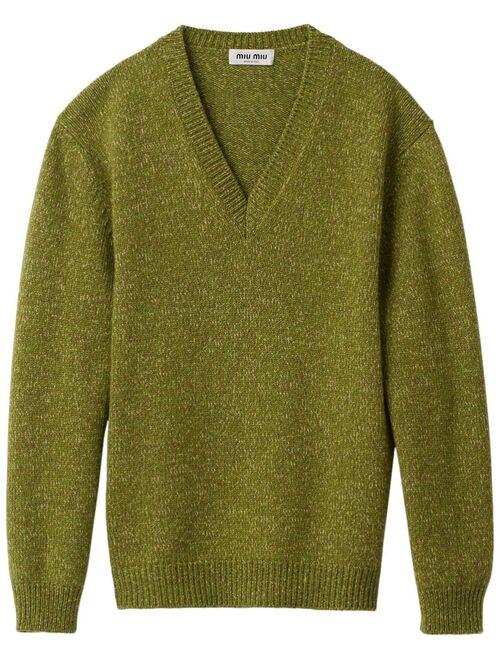 Miu Miu V-neck wool-cashmere jumper