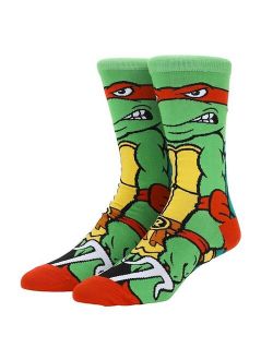 Licensed Character Men's Teenage Mutant Ninja Turtles Raphael Crew Socks