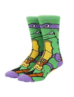 Licensed Character Men's Teenage Mutant Ninja Turtles Donatello Crew Socks