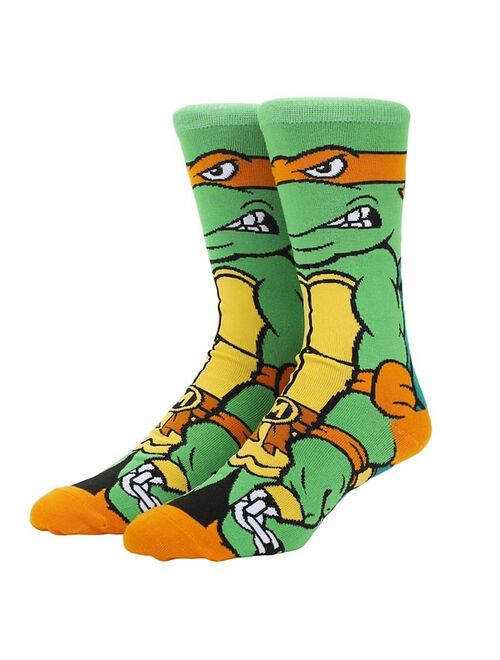 Licensed Character Men's Teenage Mutant Ninja Turtles Michelangelo Crew Socks