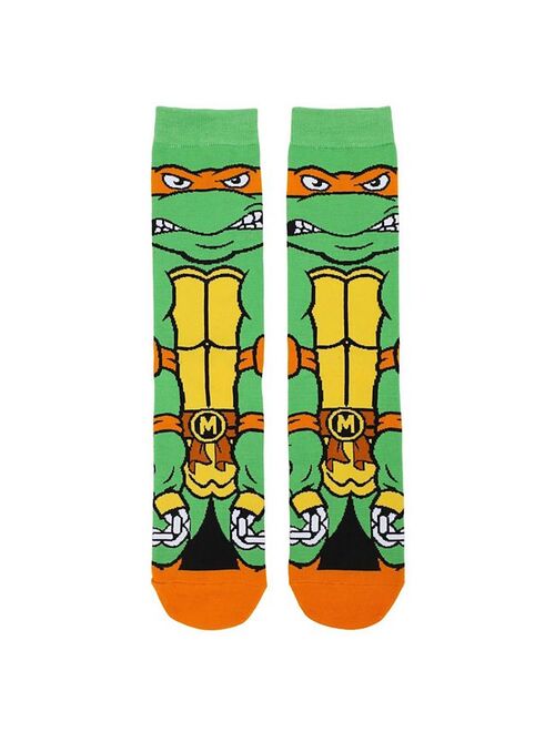 Licensed Character Men's Teenage Mutant Ninja Turtles Michelangelo Crew Socks