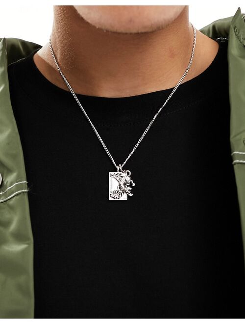 Icon Brand stealth pendant necklace in silver
