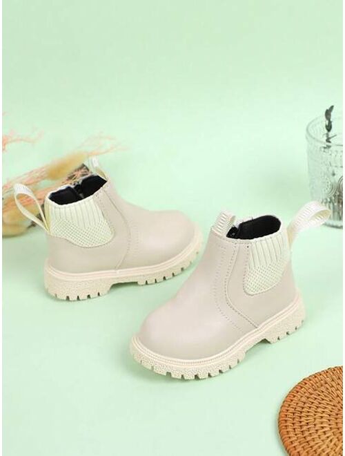 Autumn And Winter New Girls And Boys Casual Fashionable Soft soled Boots Flat Little Pu Leather Shoes For Toddler Winter