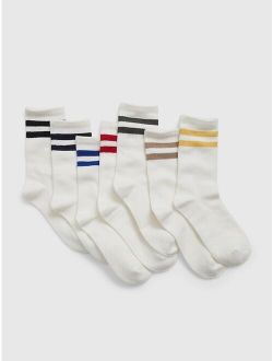 Kids Stripe Crew Socks (7-Pack)