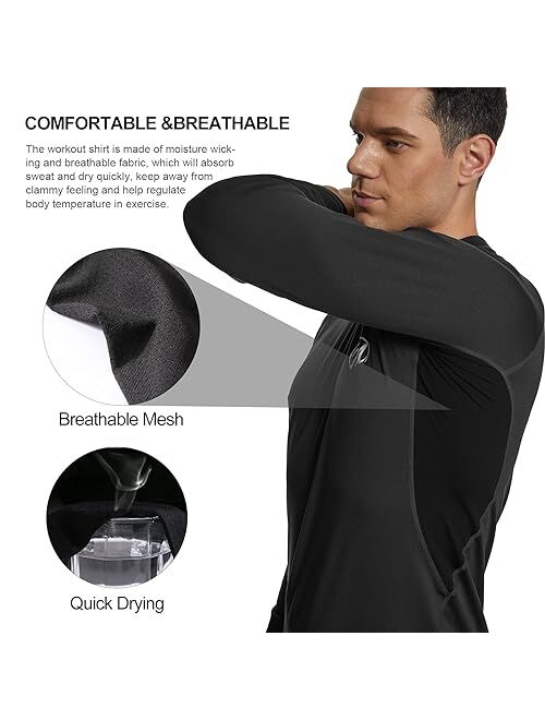 MEETWEE Thermal Underwear for Men, Winter Base Layer Set Tops & Long Johns Winter Ski Cold Weather Gear for Heat Retention