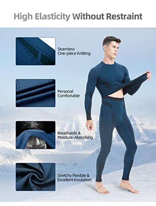 Nooyme Thermal Underwear for Men Long Underwear Mens Long Johns for Men, Base Layer Men for Cold Weather