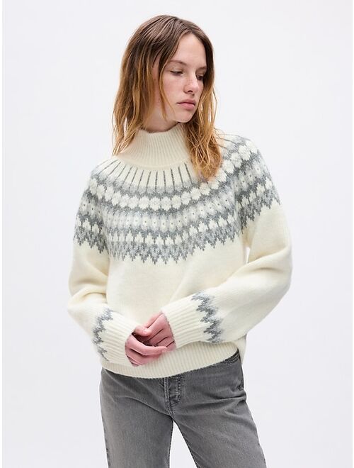 Gap Fair Isle Mockneck Sweater