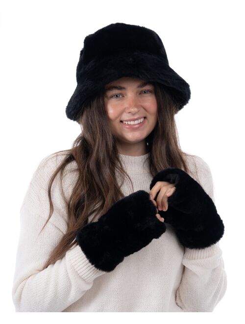 I.N.C. INTERNATIONAL CONCEPTS Women's Faux-Fur Bucket Hat, Created for Macy's