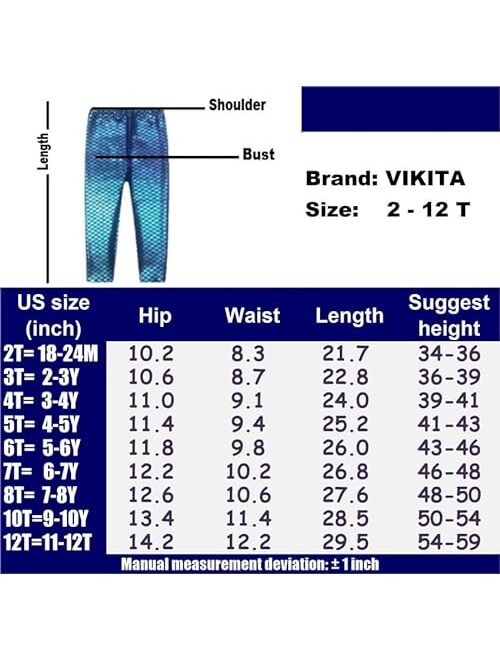 VIKITA Toddler Girls Clothes Winter Leggings Warm Pants Fall Outfits for Little Kids 2-12 Years