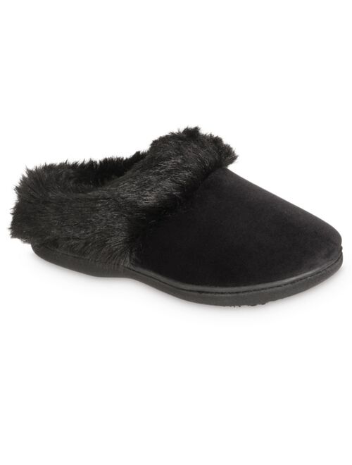 ISOTONER SIGNATURE Women's Velour Valerie Comfort Hoodback Slippers