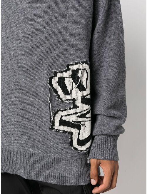 Off-White Graffiti chunky-knit jumper