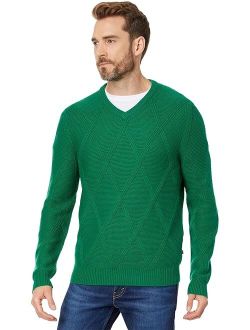 Sustainably Crafted Textured V-Neck Sweater