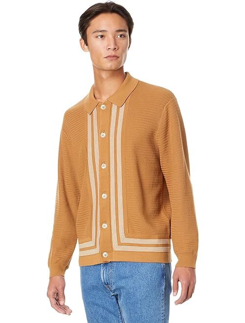 Madewell Button-Up Long-Sleeve Sweater Polo