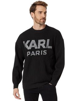 Paris Ribbed Logo Sweater