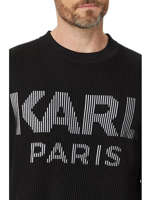 Karl Lagerfeld Paris Ribbed Logo Sweater