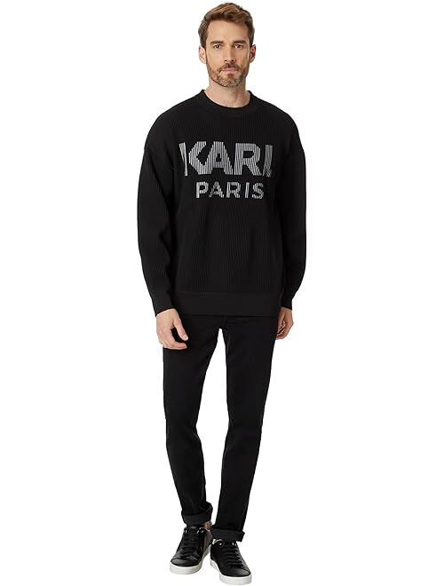 Karl Lagerfeld Paris Ribbed Logo Sweater