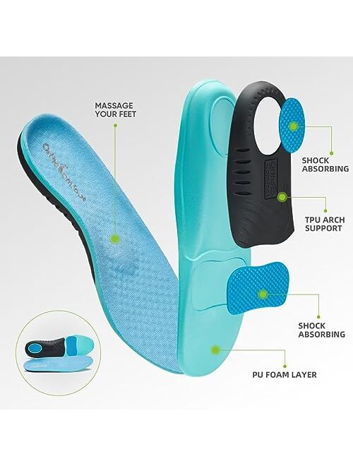 OrthoComfoot Men's Orthopedic Plantar Fasciitis Shoes, Achilles Tendonitis Shoes, Arch Support Fashion Sneaker, Ergonomic Shoes for Heel and Foot Pain Re