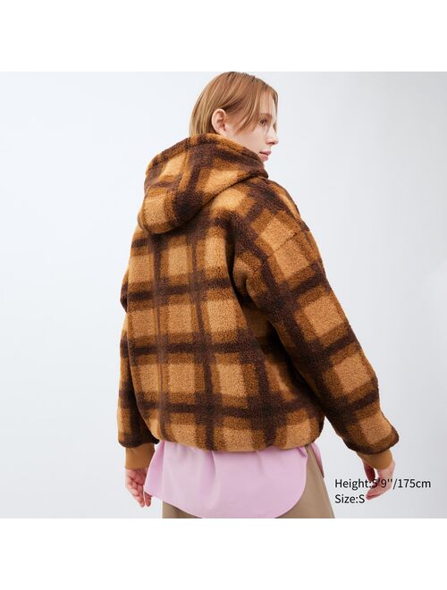 UNIQLO Pile Lined Fleece Printed Full-Zip Hoodie