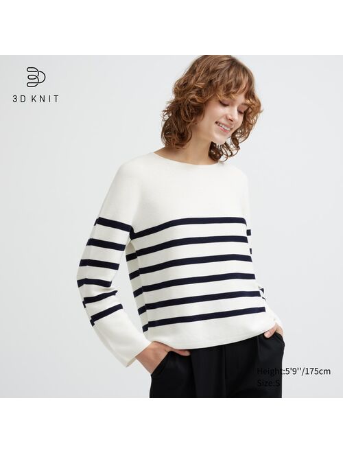 Uniqlo 3D Knit Cotton Striped Sweater