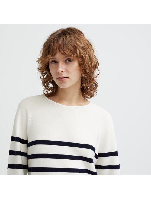 Uniqlo 3D Knit Cotton Striped Sweater
