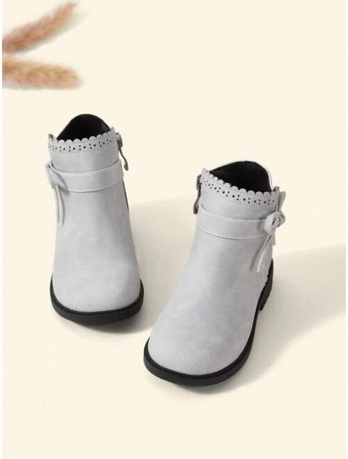 Cozy Cub Baby Girls Bow Decor Breathable Fashion Classic Boots For Outdoor
