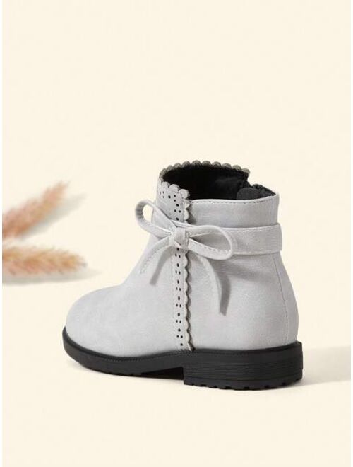 Cozy Cub Baby Girls Bow Decor Breathable Fashion Classic Boots For Outdoor