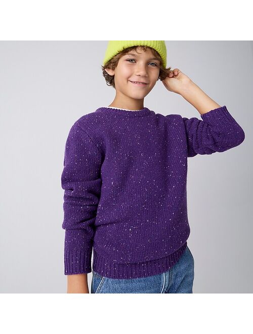 J.Crew Kids' crewneck sweater in donegal-inspired wool blend