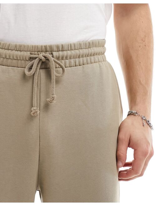 ASOS DESIGN oversized sweatpants in gray beige