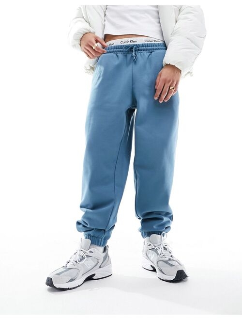 ASOS DESIGN oversized heavyweight sweatpants in blue