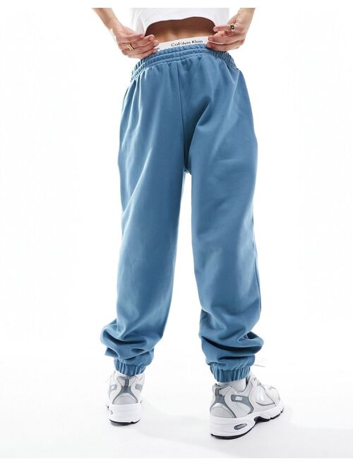 ASOS DESIGN oversized heavyweight sweatpants in blue