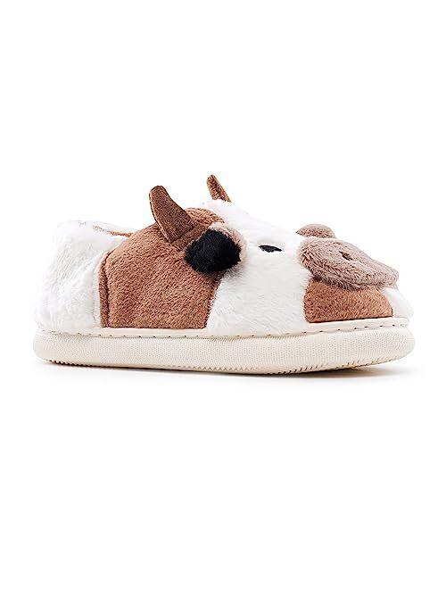 NZFUN Cow Slippers for Women and Men, Fluffy Cute Cozy Cartoon Cow Cotton House Slipper Womens Milky Cows Animal Preppy Funny Furry Kawaii Bedroom Pillow Cloud Slippers