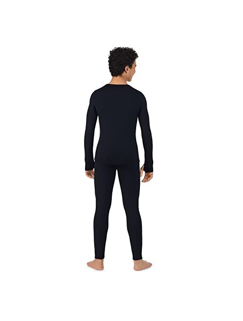 Cuddl Duds Kids Thermal Underwear Long Johns for Boys Fleece Lined Cold Weather Base Layer Top and Leggings Bottom Winter Set