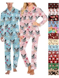 SIMIEEK Personalized Pajamas for Women Men Custom Pet Pajamas with Photo, Face Pajamas Customized Christmas Matching Pajamas