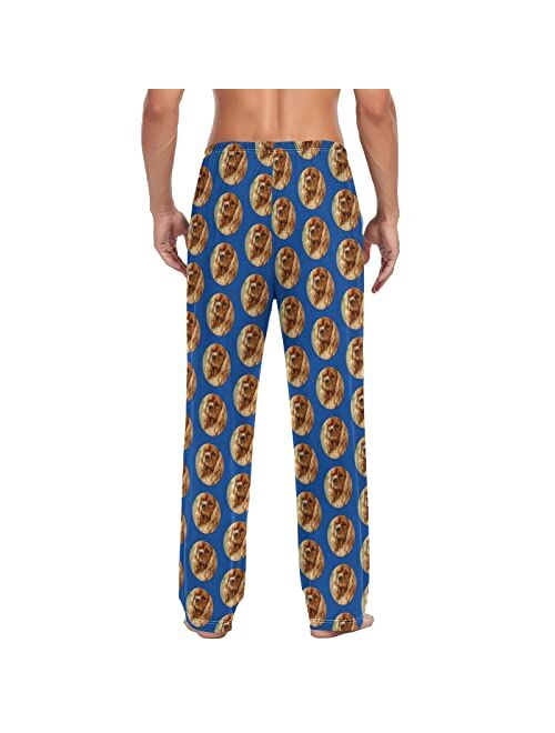CHIFIGNO Personalized Funny Photo Face Men's Pajama Pants