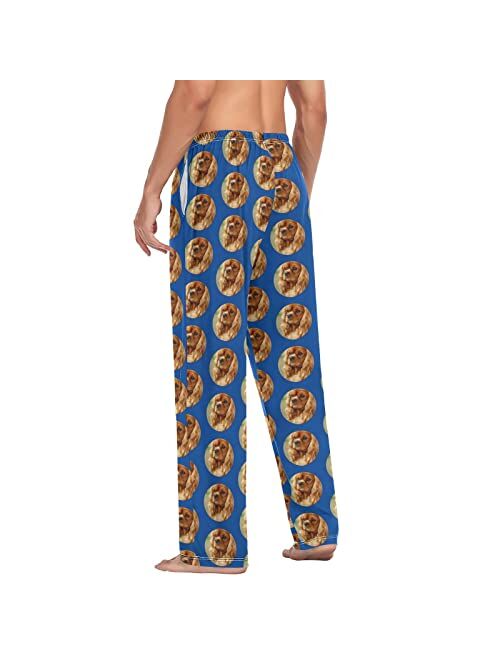 CHIFIGNO Personalized Funny Photo Face Men's Pajama Pants