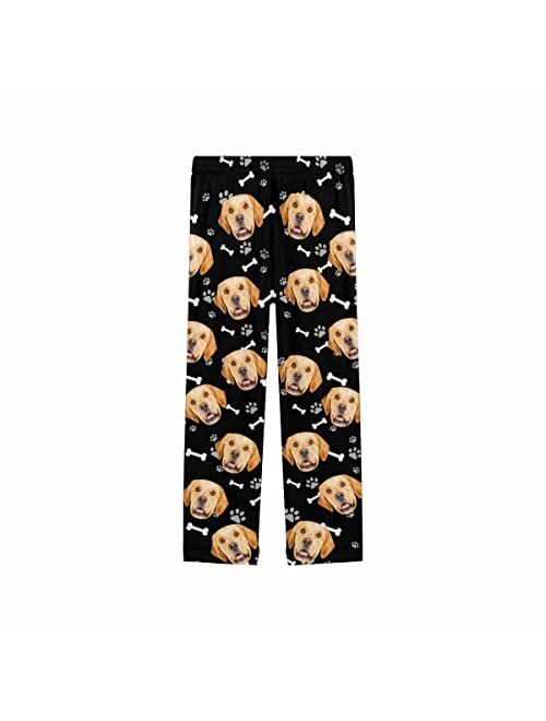 FunStudio Personalized Pajama Pants for Women Custom Photo Face Printed Pajama Bottoms with Pockets
